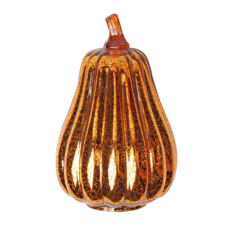 Glass Pumpkin Light LED Glowing Delicate Halloween Decorative Lamp Party Suppl gallery