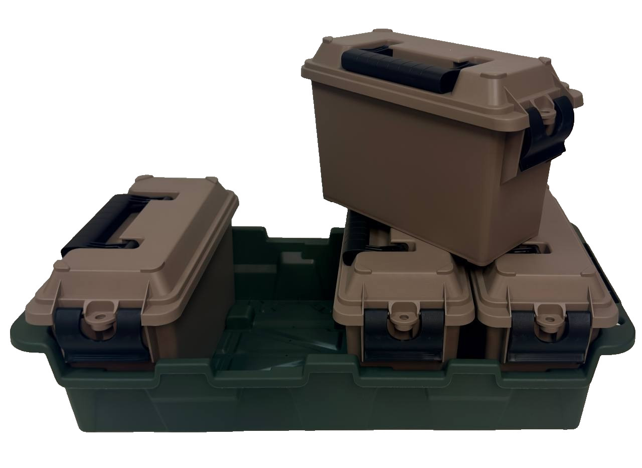 Greenmade Store-All Storage Crate Water Resistant Stackable w/ Tray , 4-pack gallery