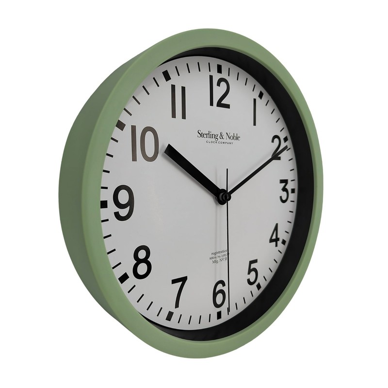 Mainstays Basic Indoor 8.78" Sage Analog Round Modern Wall Clock (2 Pack) gallery
