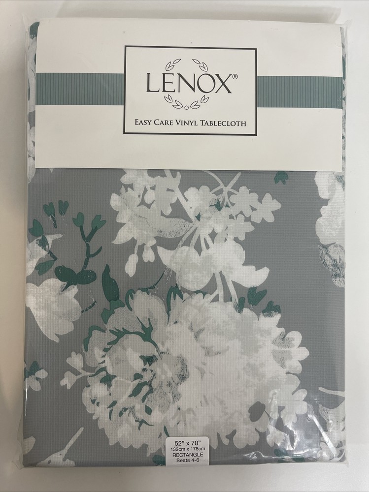 Tablecloth LENOX Rectangle 52" x 70" Indoor/Outdoor Vinyl Flannel BRAND-NEW