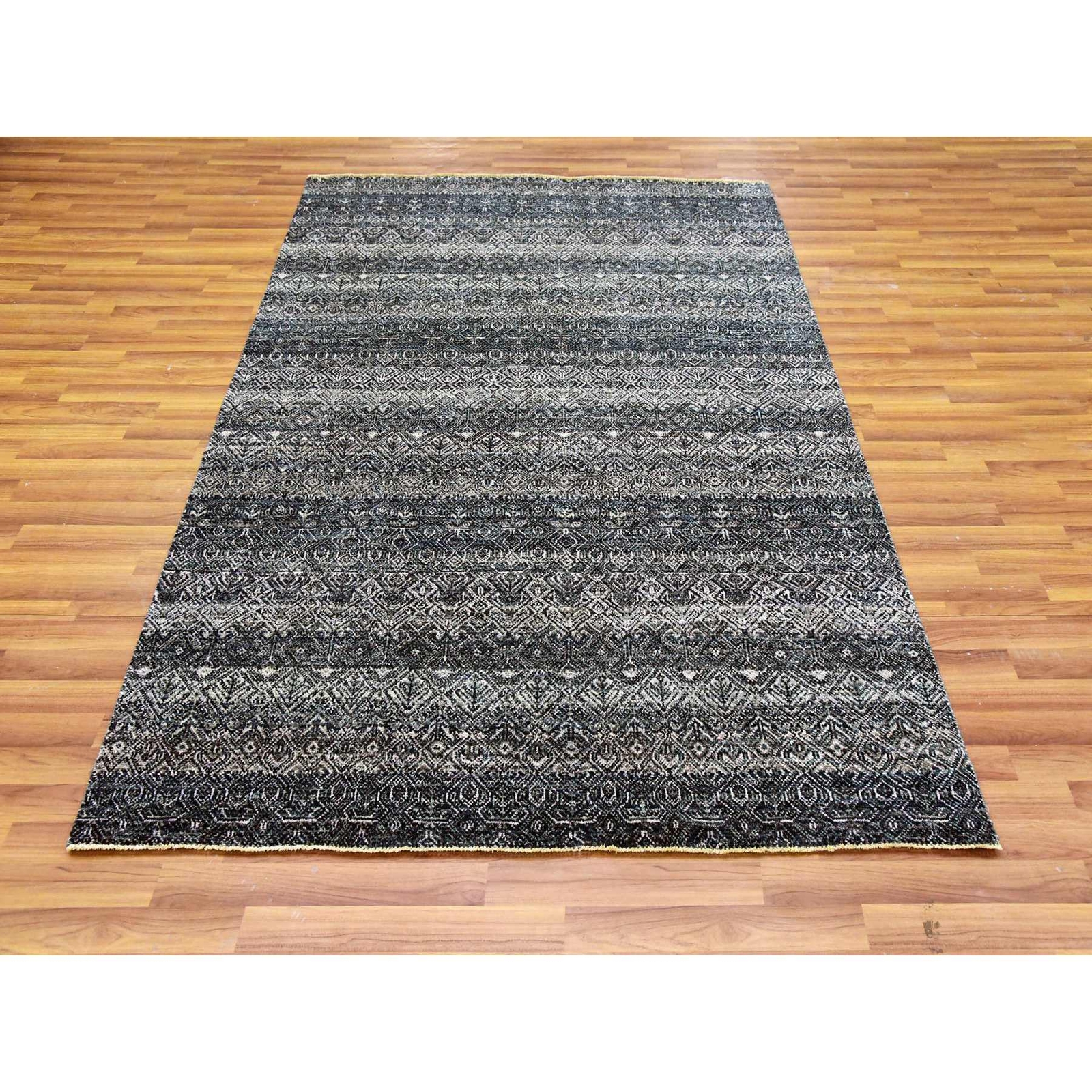 5' x 7'1" Gray 100% Wool Hand Knotted Kohinoor Herrita Oriental Rug R79664 gallery