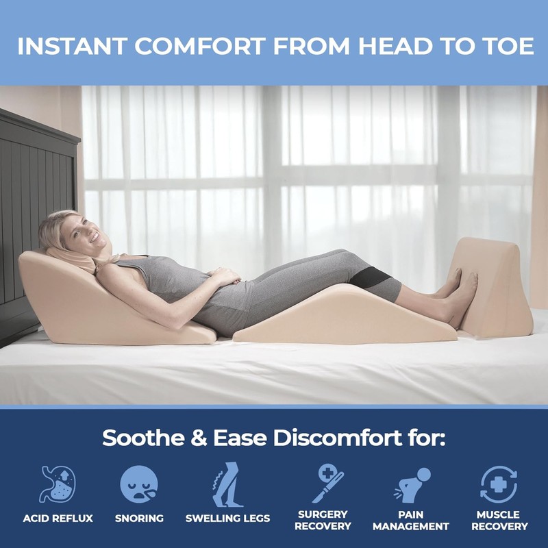 Contour BackMax Bed Wedge Lumbar Support System - Multi-Positional Back, Leg gallery