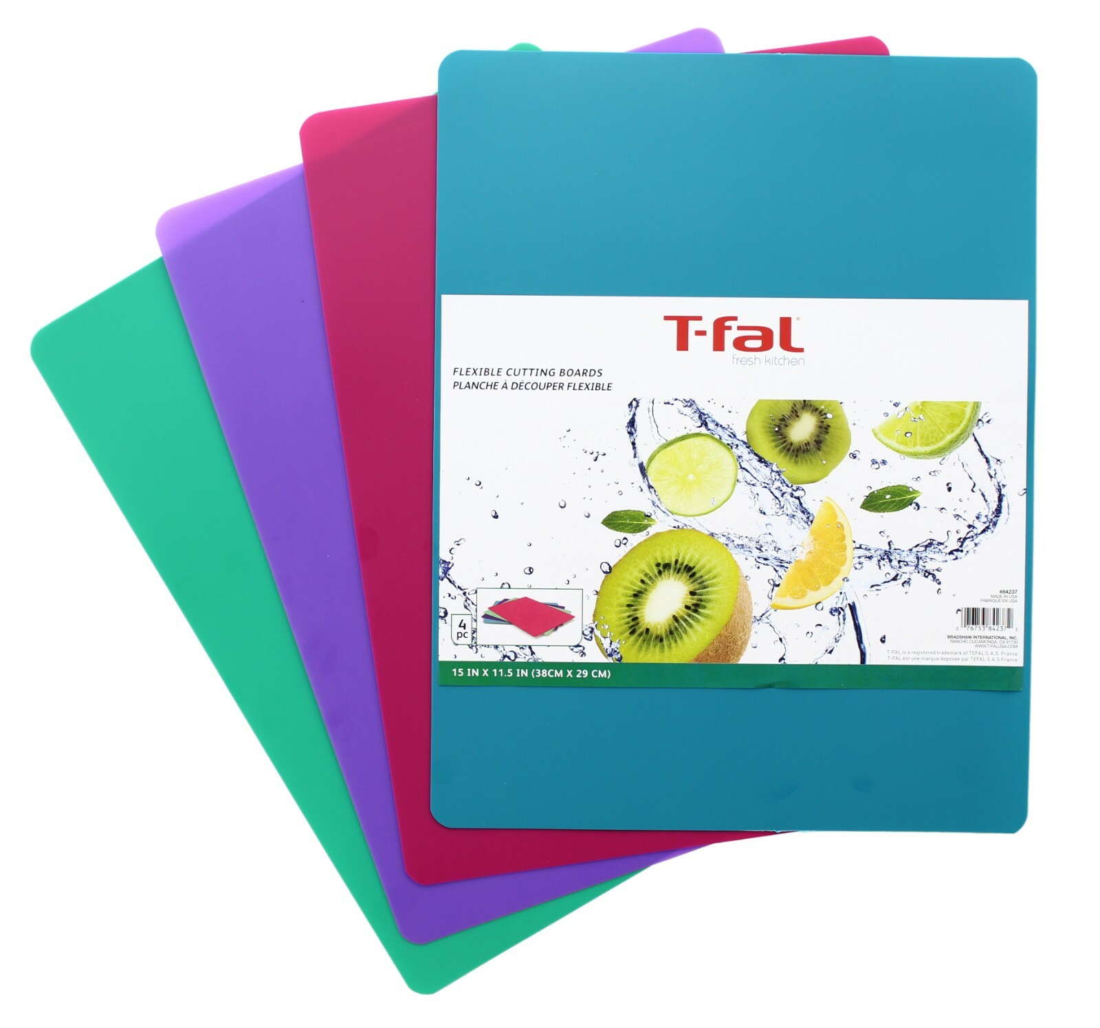 T-Fal Flexible Cutting Boards Kitchen Chopping Mats, 4 Pack, 11.5 x 15 inch gallery