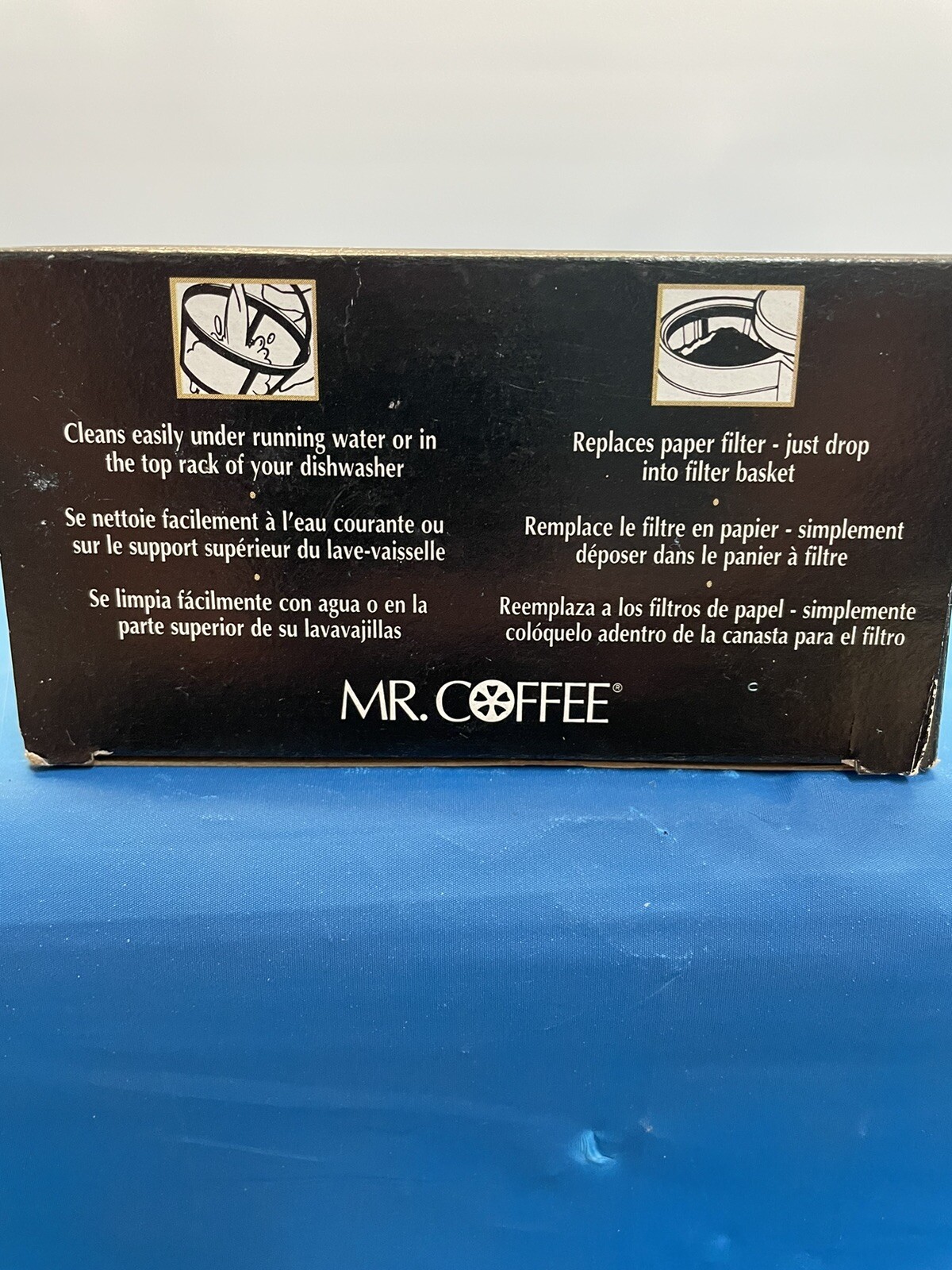 Mr. Coffee GTF2-1 Basket-Style Permanent Filter - Gold, 1pk gallery