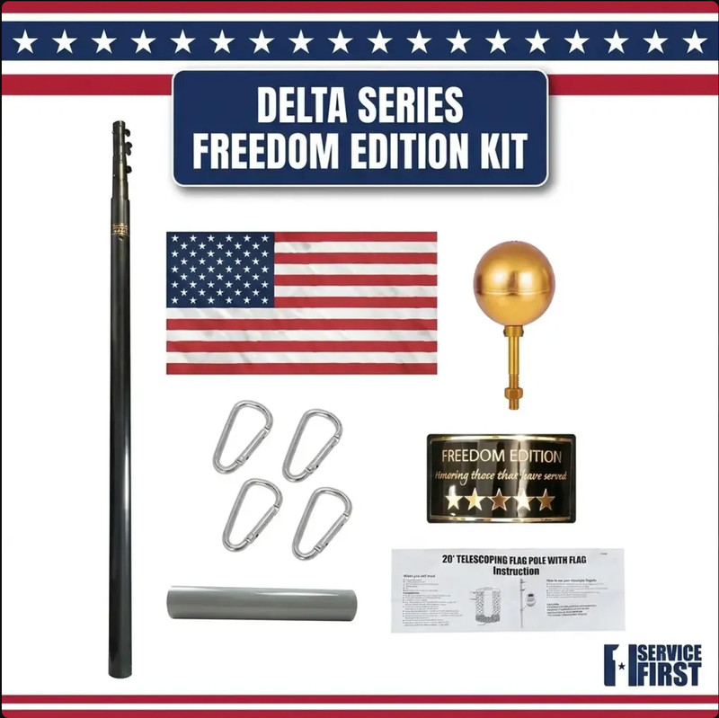 BUNDLE 20' or 25' TELESCOPING "FREEDOM EDITION" (POLE, LIGHT & FLASH COLLAR) gallery