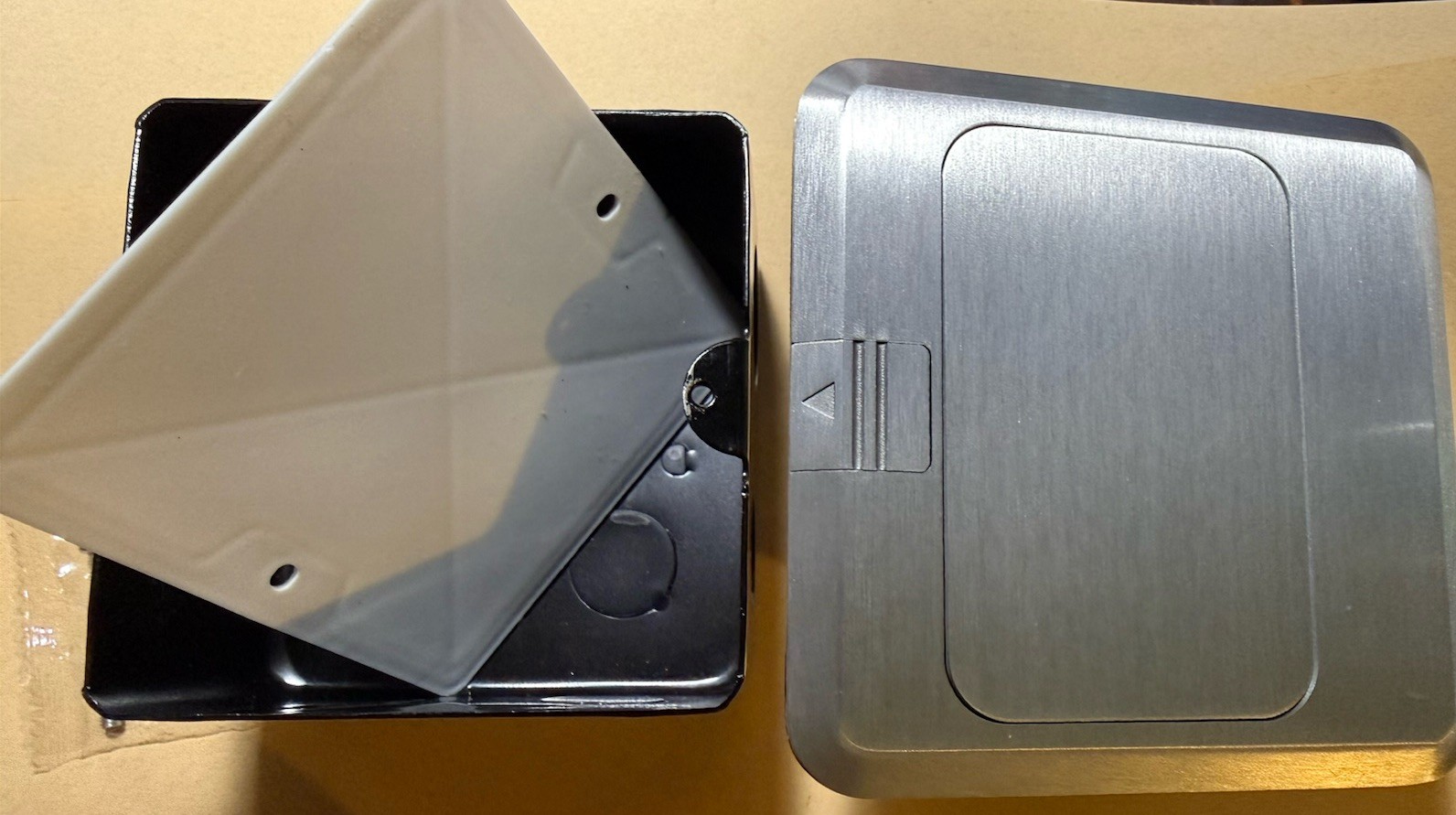 US Standard Home Use Pop Up Floor Socket + USB Aluminum Electrical Outlet 2 Way gallery