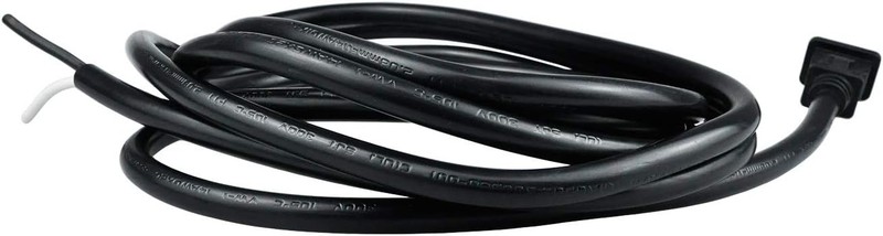 2 Prong Polarized 14 Gauge 10ft Replacement Power Cord Pigtail, 15A, Black gallery