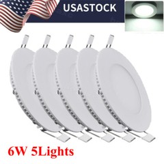 5Pack 4Inch LED Ceiling Lights Ultra-Thin Recessed Retrofits Kit 6000K Daylight