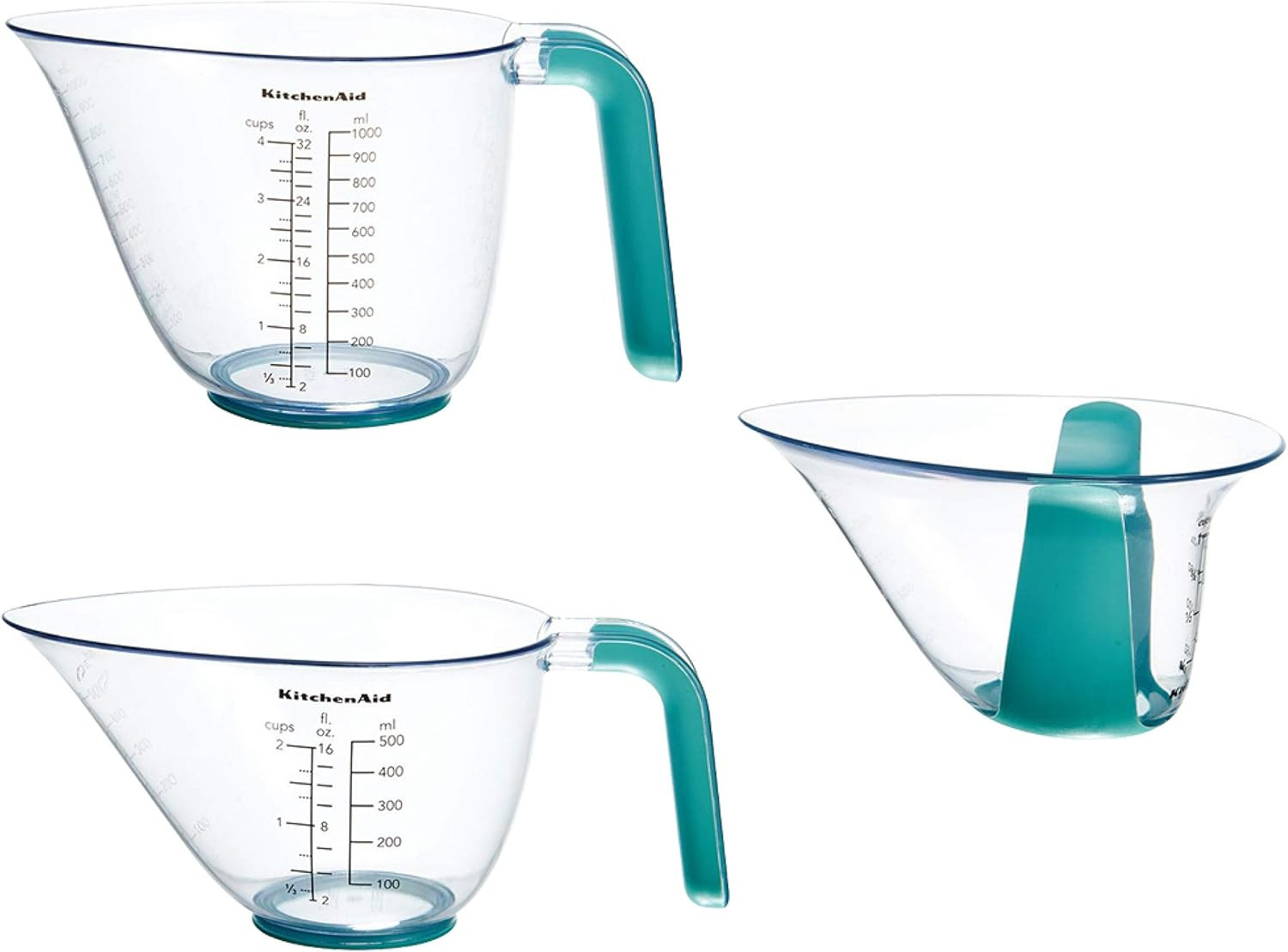 KitchenAid KO298OSAQA Gourmet Measuring Jugs, Set of 3, Aqua Sky gallery