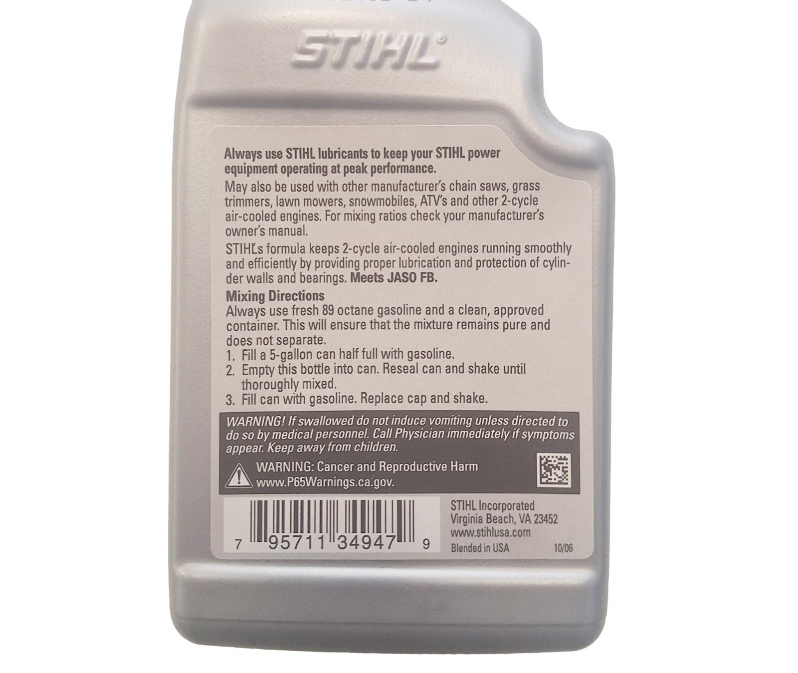 STIHL HP ULTRA 50:1 2-Cycle Engine Oil Mix, 12.8 Oz Mixes 5 Gallon FREE SHIPPING gallery