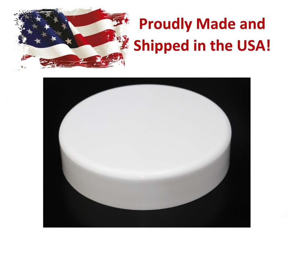White Marine Dock Piling Flat Cap 4" to 14" - Plyon Post Piling Flat Cover Caps