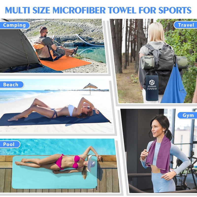 QuickDry Microfiber Camping Towels – Absorbent, Compact, Lightweight Sports gallery