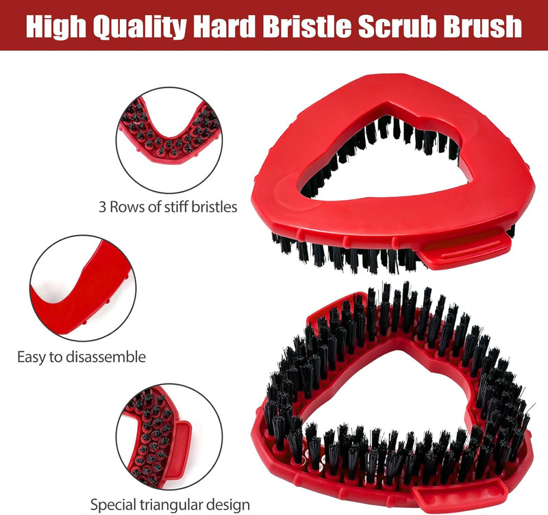 Scrub Brush, 2 Pack Spin Mop Scrub Brush Head Compatible for O Cedar Easywring gallery