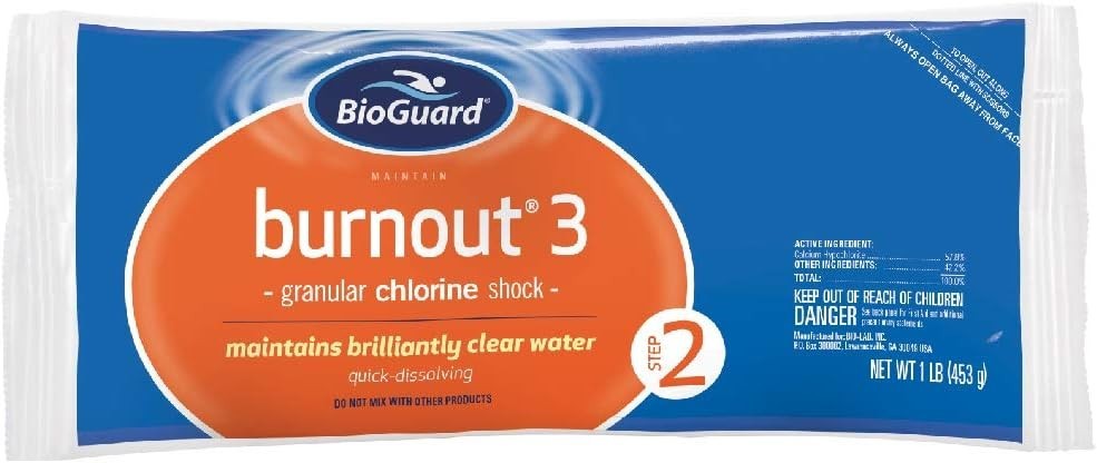 BioGuard Burnout 3 Pool Shock 1 lb Fast Dissolving Chlorine Treatment gallery
