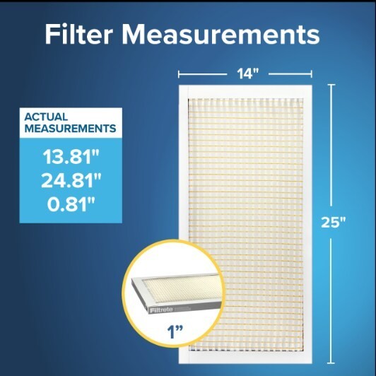 Filtrete Basic Dust & Lint Air Filter, 300 MPR, 304, 14 in x 25 in x 1 in -2 PK gallery