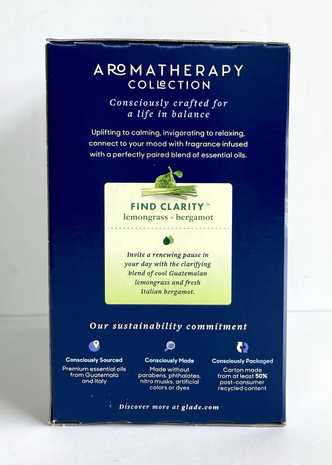 Glade Aromatherapy Cool Mist Diffuser w/Lemongrass & Bergamot Essential Oil gallery