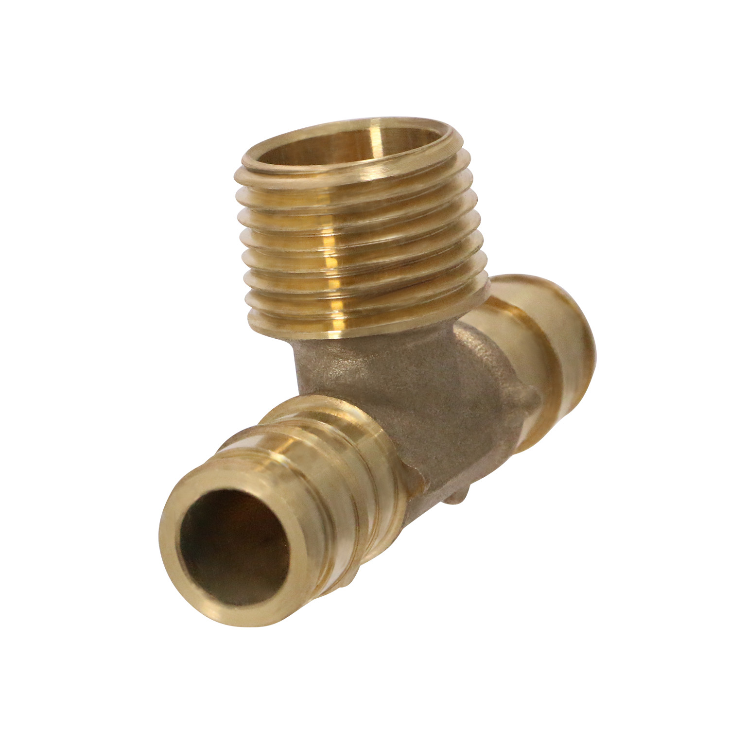 1 Piece 1/2" Pex A Male Tee, MNPT Expansion Tee, Lead Free Brass gallery