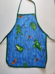 Handmade Frog And Dragonfly Apron For Children Age 2 To 5 Years