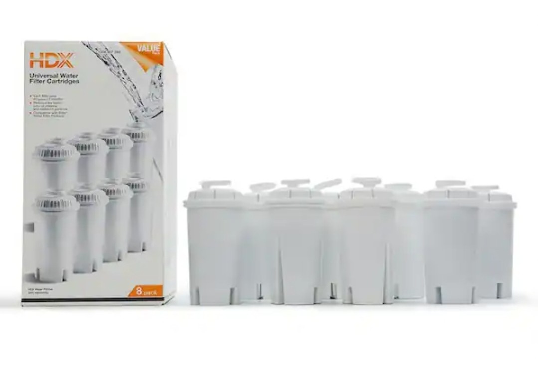 HDX Water Pitcher Replacement Water Filter Cartridges BPA Free 16-Pack gallery