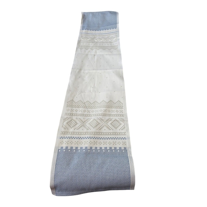 Marius by Ekelund Table Runner Blue Organic Cotton Scandinavian Woven 14x57 gallery