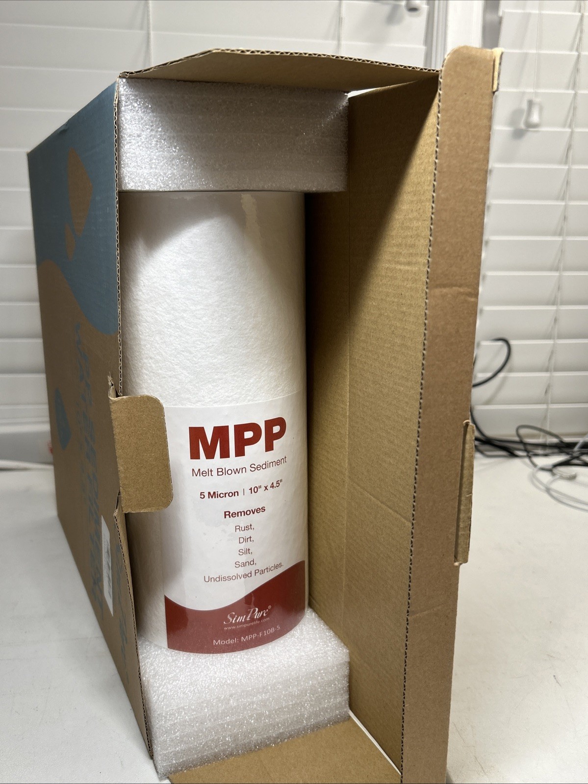 4 Pack Simpure 4.5"X 10" MPP Sediment Filter Cartridges Replacement Mpp-f10B-5 gallery
