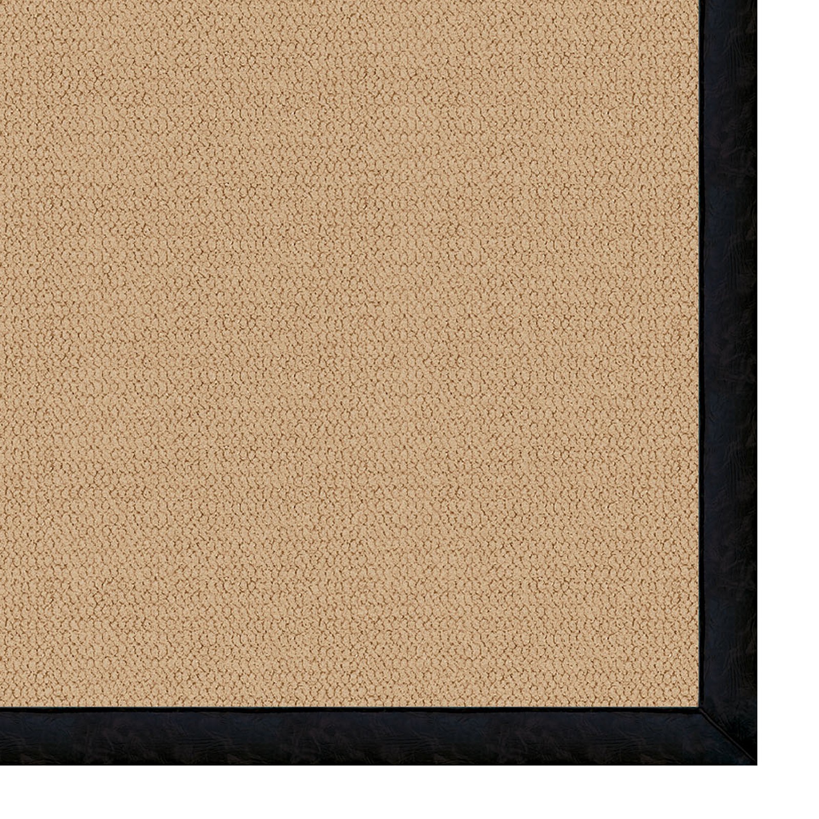 Linon Empire Machine Tufted Wool 2'6"x8' Rug in Sisal and Black Leather gallery