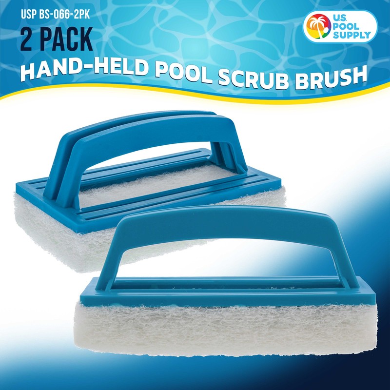 2 U.S. Pool Supply Pool Scrub Brushes - Scrubbing Pads, Tile Cleaning Scrubber gallery