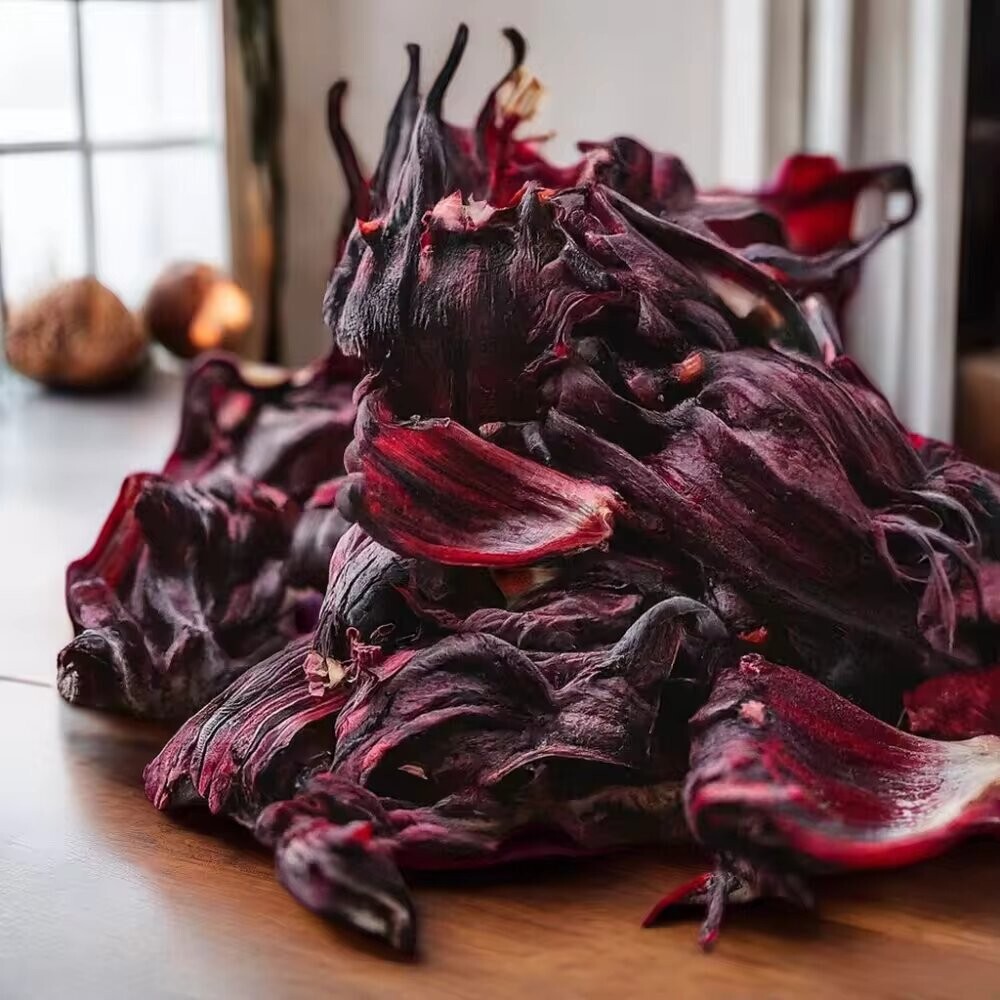Organic Dried Hibiscus Flower, Hibiscus Flower Tea, Flor de Jamaica 2.6 Oz gallery