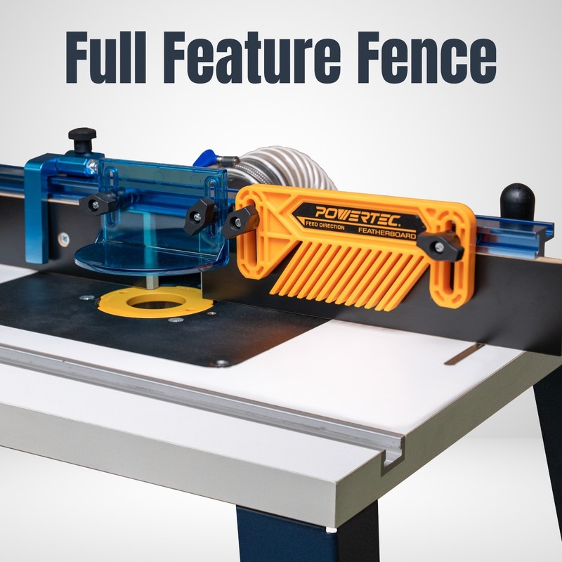POWERTEC 71402 Bench Top Router Table and Fence Set, 24 in x 16 in MDF TOP gallery