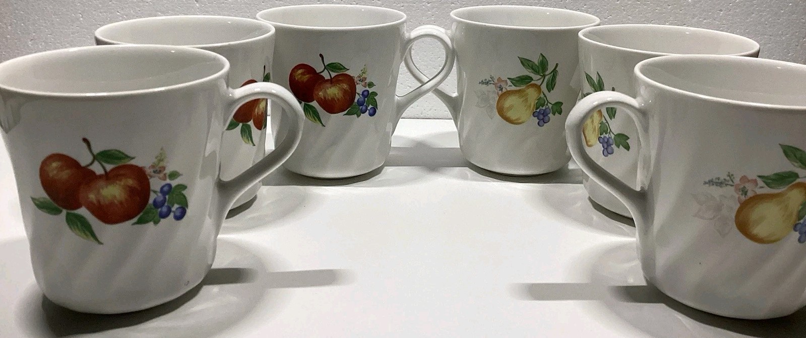 Corelle Coordinates Stoneware Fruit Pattern Coffee Mug Set Multicolor 6-Piece gallery