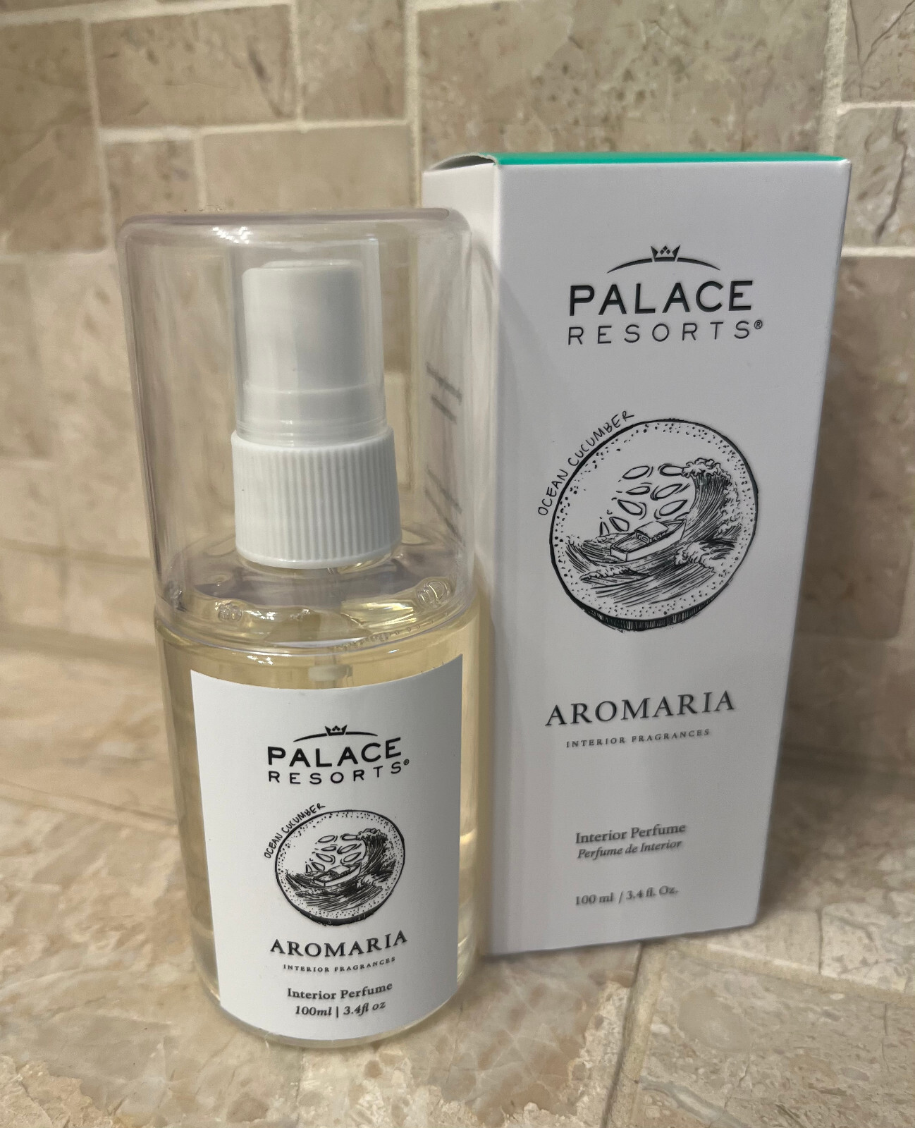 AROMARIA Interior Fragrance Room Spray Perfume Palace Resorts Ocean Cucumber 3.4 gallery