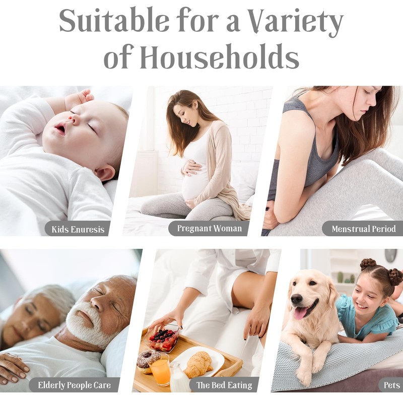 BEDLORE 2 Pack Waterproof Mattress Protector, Full Size Full, Grey gallery