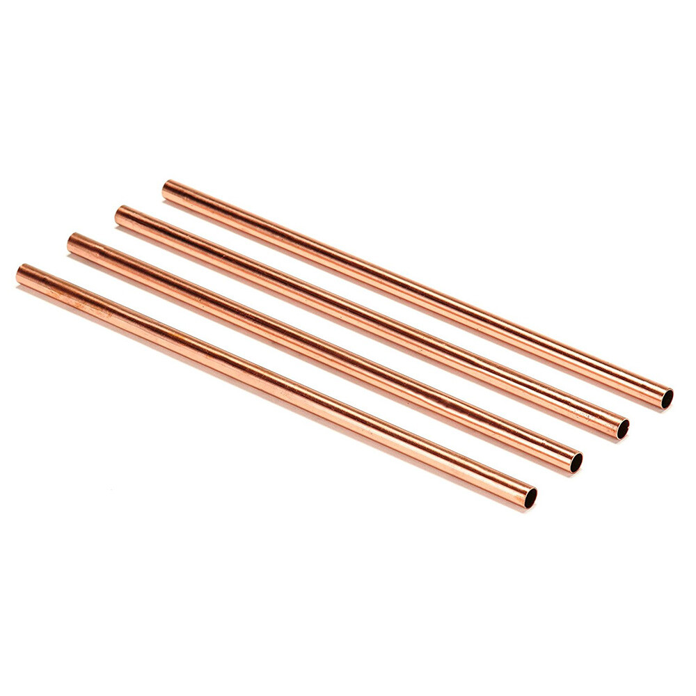 NEW! MODERN HOME 100% SOLID COPPER STRAWS - SET OF 4 - MOSCOW MULE ACCESSORY gallery