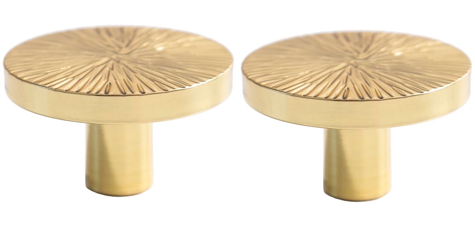 Qty: 2 Handmade Hammered Brass 28mm Round Cabinet Door Knob Handle Pull Kitchen gallery