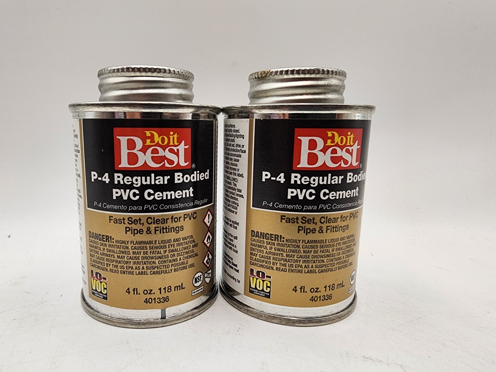2 Pack PVC Cement Clear 4oz Regular Body Pipe Glue Plumbing Do it Best gallery
