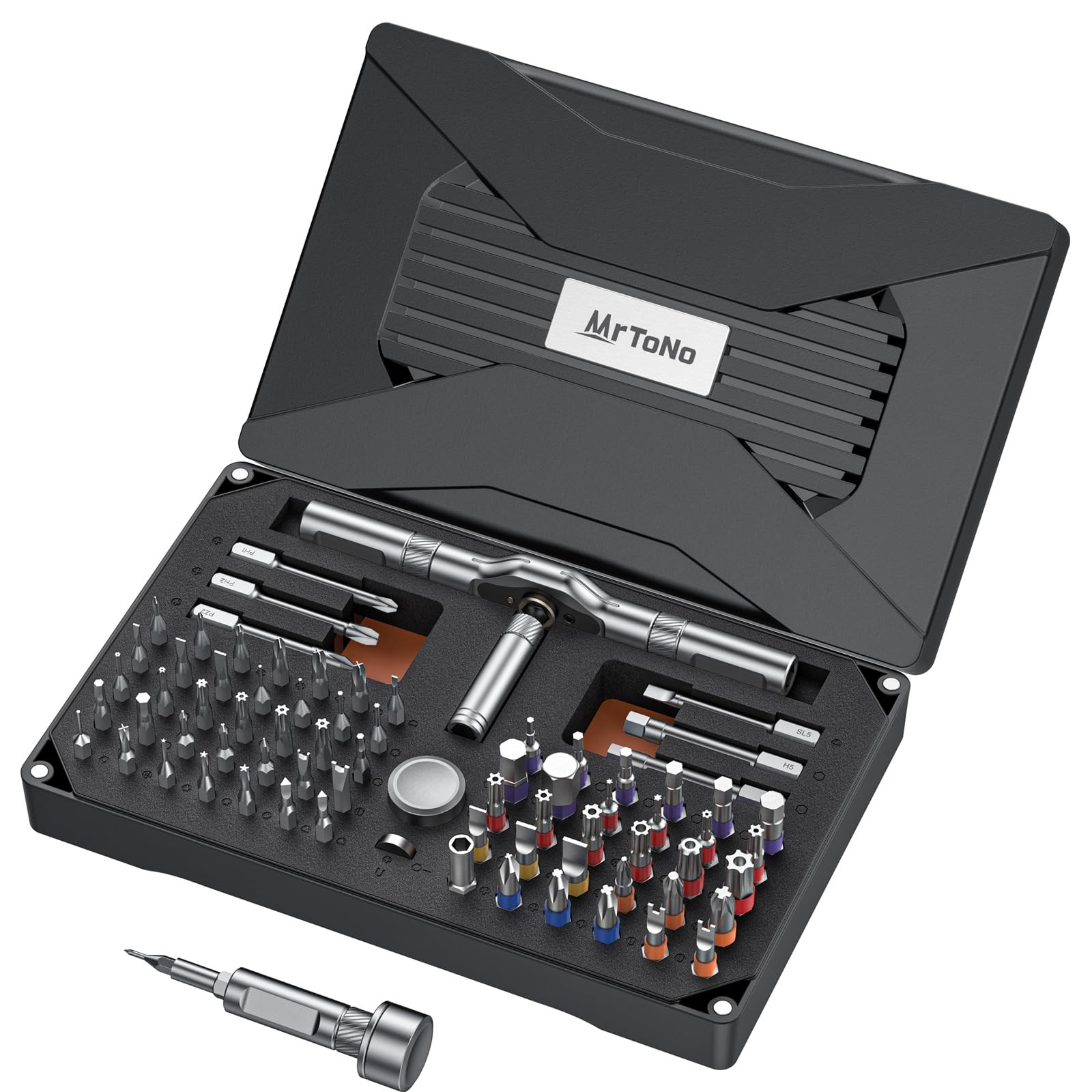 74 in 1 Magnetic Screwdriver Set, Ratchet Screwdriver, Multi Bit Screwdriver ... gallery