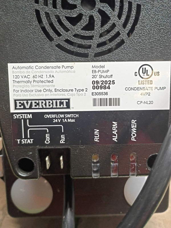 Everbilt 120-Volt Condensate Pump Open Box gallery
