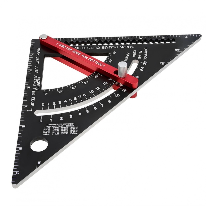 7" Positioning Adjustable Angle Triangle Ruler Carpenter Square Woodworking Tool gallery