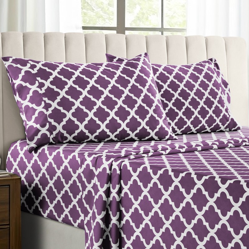 4 Piece Bed Sheet Set Microfiber Comfort 1800 Series Deep Pocket Hotel Bedsheets gallery