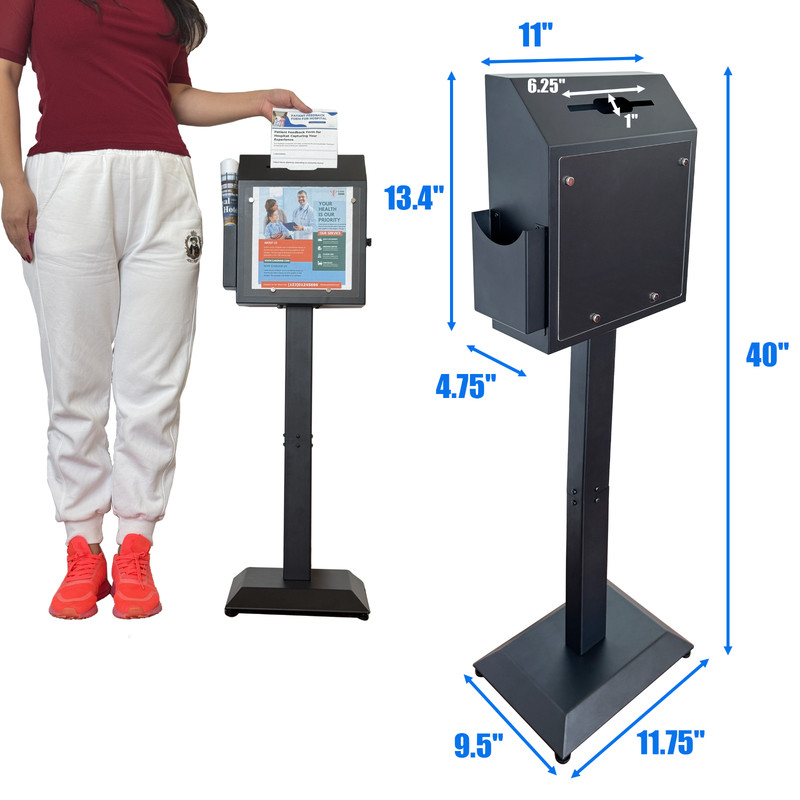 OPEN BOX Suggestion Box, Floor Standing Offering Box with Combination Lock gallery