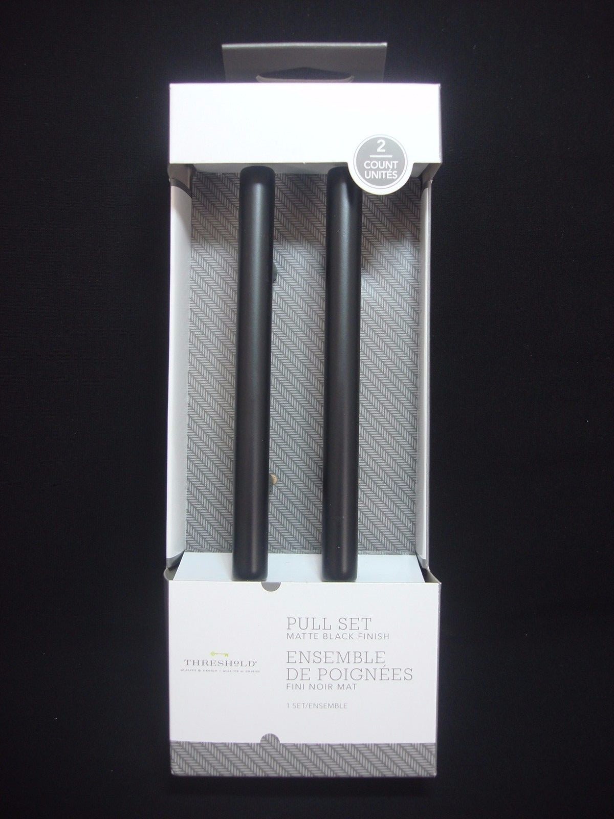 12 Threshold 3" Bar Pull Handle Matte Black Finish 00010401215 (Total 6 Packs) gallery