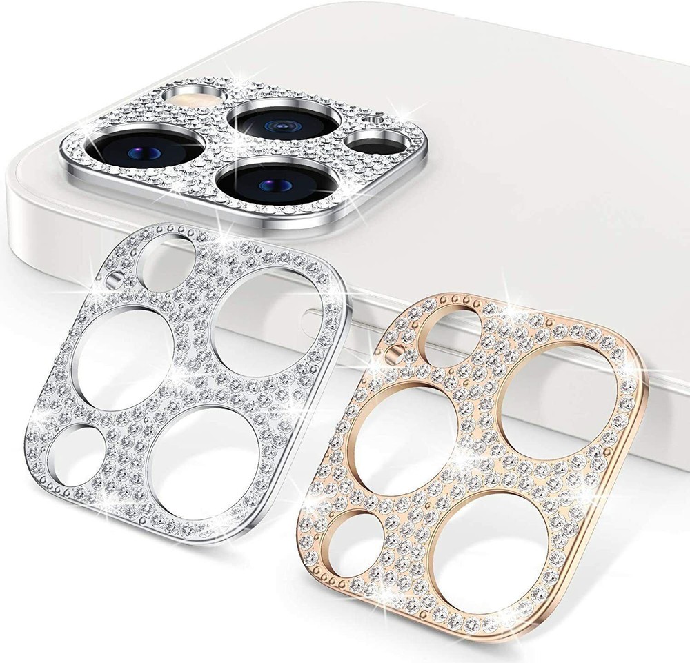 2 PK Camera Screen Protector Bling Glitter Diamond For iPhone 13 12 11 Pro MAX