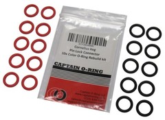 10 Sets COLOR CODED Cornelius Keg Pin Lock Connector O-Ring Set for Corny Kegs