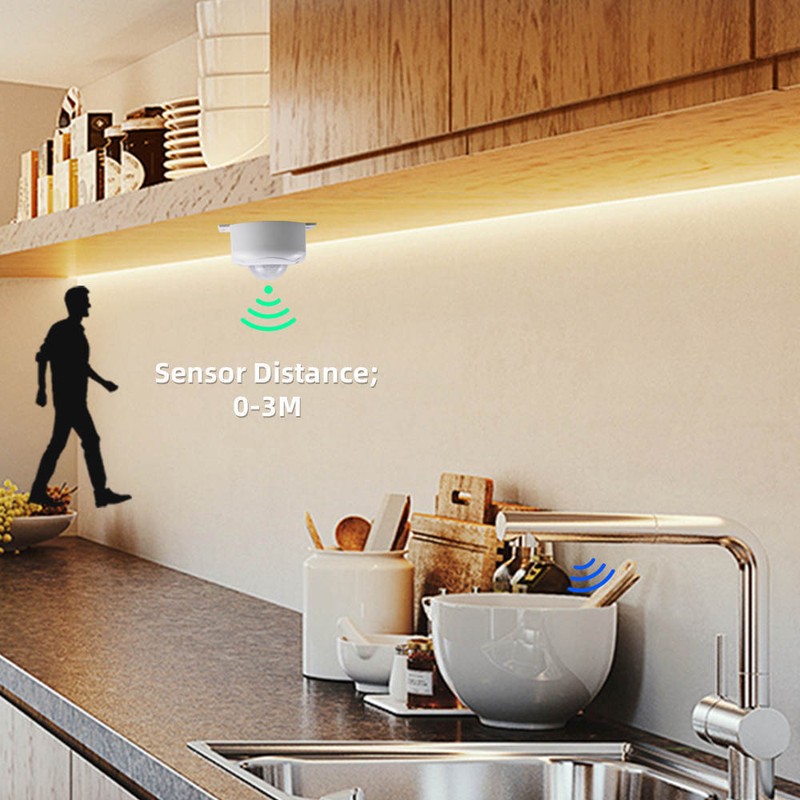 16.4ft Motion Activated LED Strip Light Waterproof for Kitchen, Bed, Stair gallery
