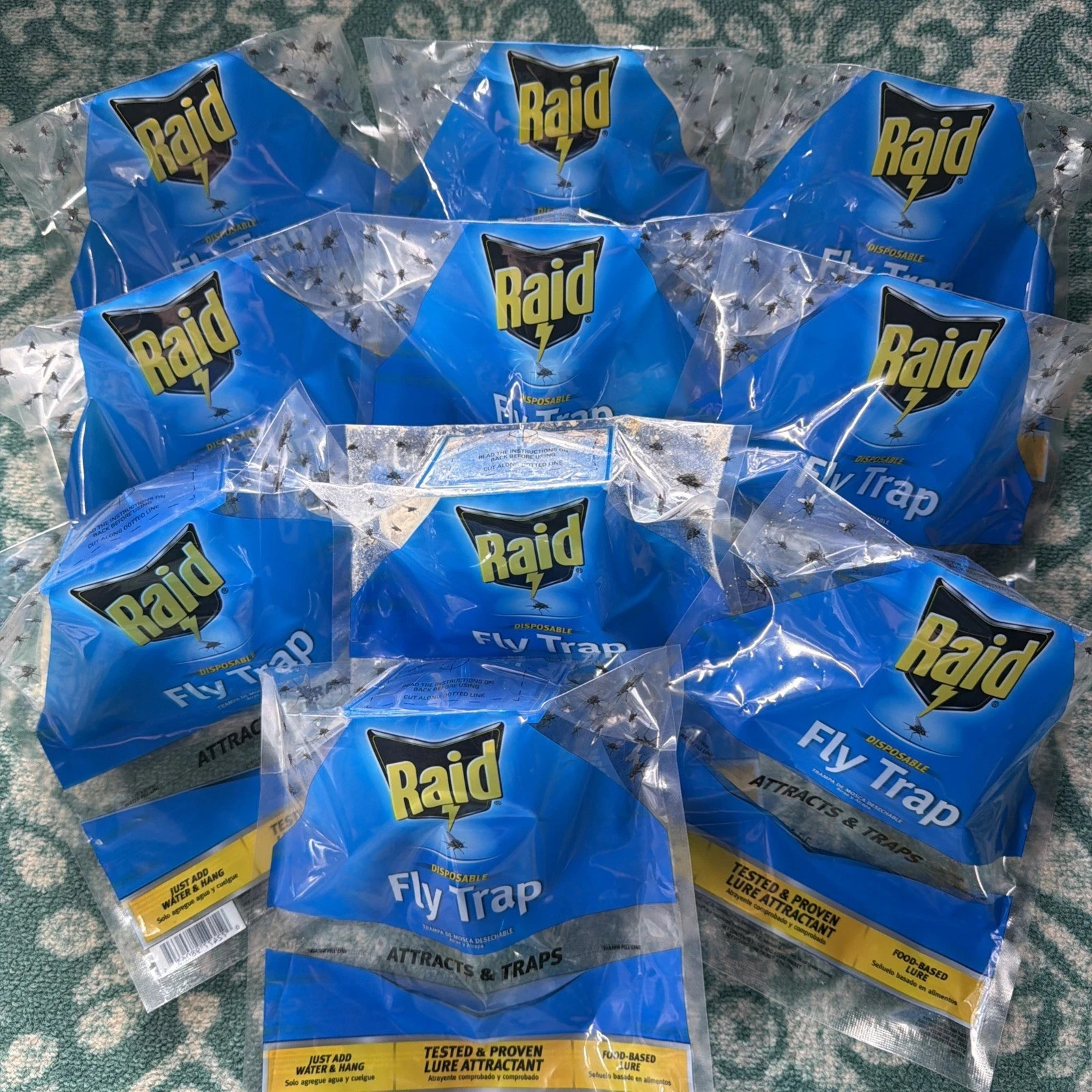 NEW 10 pack Outdoor Fly Traps Disposable Hanging Outdoor Catcher Bag Mosquito gallery