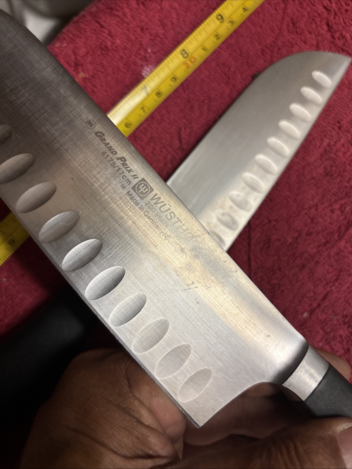 Two Wusthof Grand Prix Knife, 4175/17cm Hollow Ground Santoku & 4173/14cm gallery