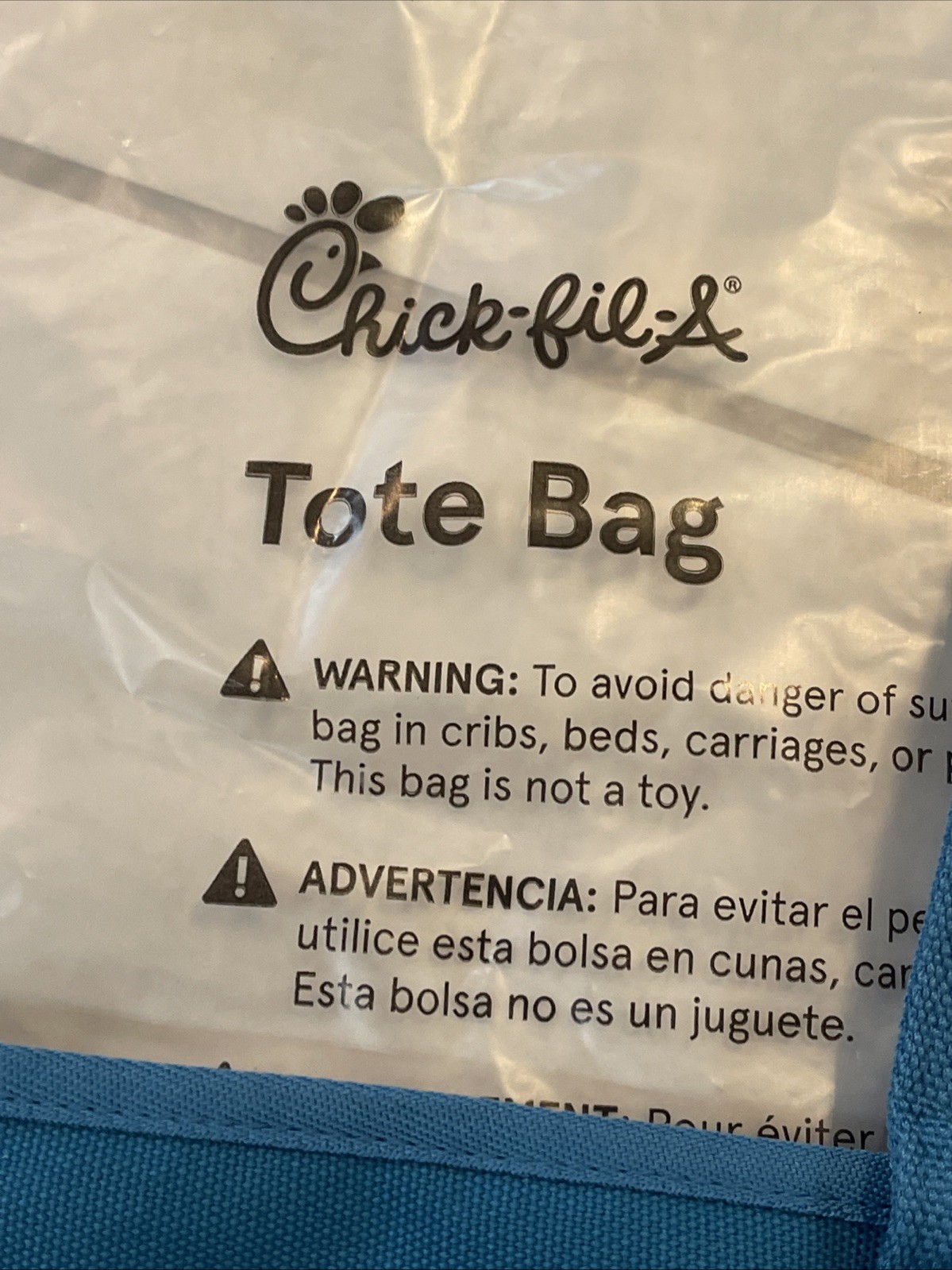 RARE Chick-fil-A Blue Garden Herb Ranch Sauce Themed Oversized Tote Bag - NEW gallery