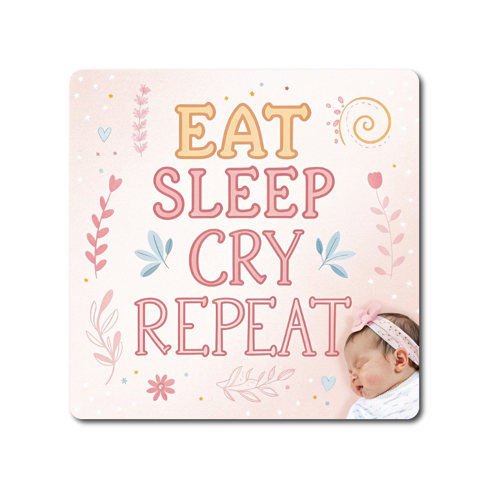 Custom Baby Photo Sticker | Personalized Newborn Gift | Infant Photo Sticker gallery