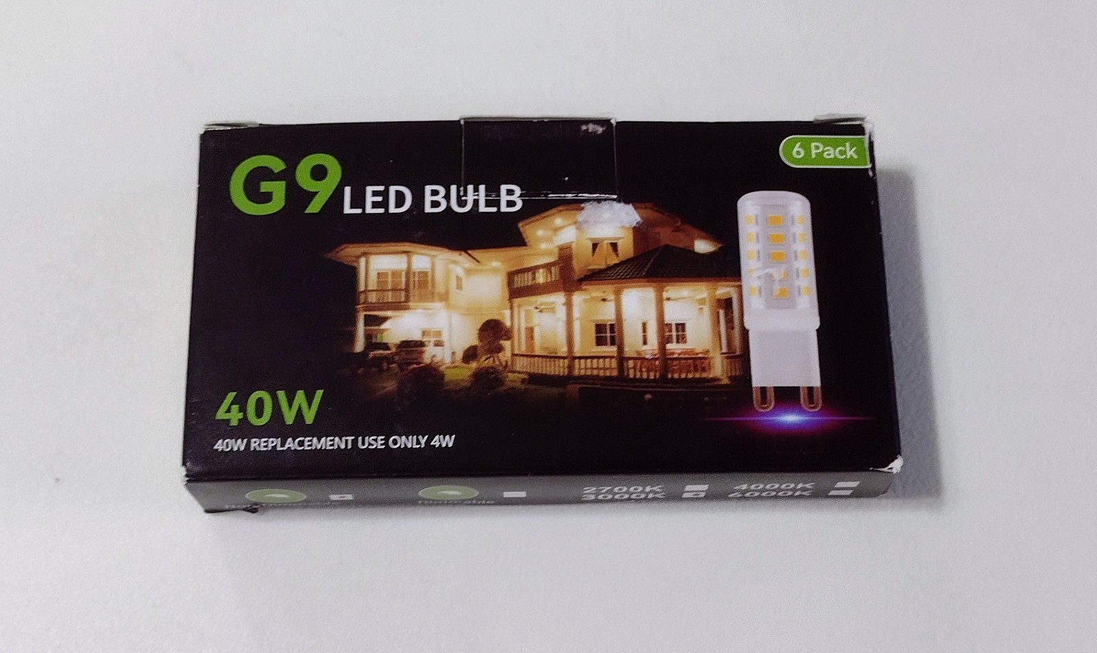 TJOY G9 LED Bulb 4W, 3000K White 6 Pack, Equivalent 40 Watt NEW gallery