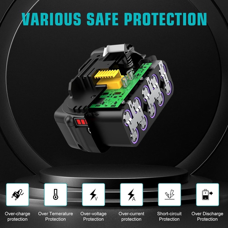 2PACK 4PACK 10.0Ah 18V Lithium-Ion Battery For Makita BL1850 BL1830 BL1860 gallery